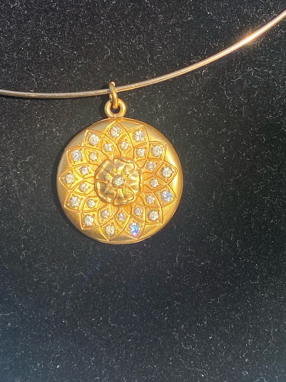 Floral Locket Pendant Gold Filled